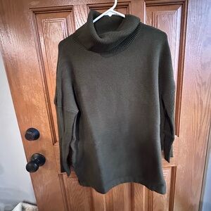 Olive Green Turtleneck Sweater
